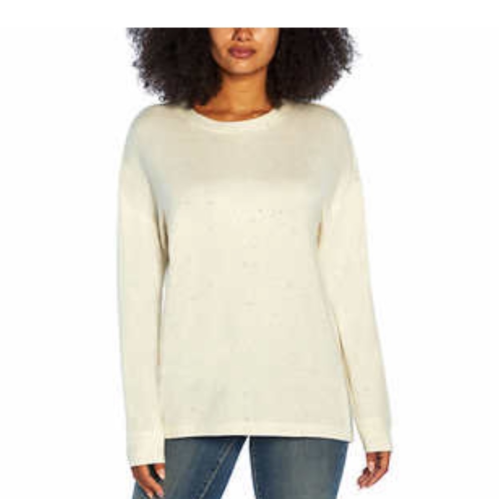 NWT Ladies Three dots speckled pullover size medium